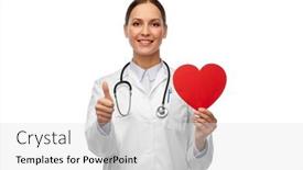  Presentation with cardiology concept - Beautiful theme featuring medicine-healthcare-and-cardiology-concept backdrop and a light gray colored foreground