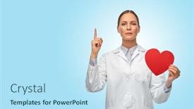  Presentation with cardiology concept - Audience pleasing presentation theme consisting of medicine-healthcare-and-cardiology-concept backdrop and a light blue colored foreground