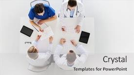  Presentation with cardiology concept - Beautiful theme featuring medicine healthcare and cardiology concept backdrop and a light gray colored foreground