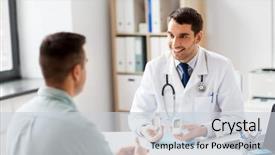  Presentation with diabetes hospital - Cool new PPT theme with medicine healthcare and diabetes concept backdrop and a light gray colored foreground