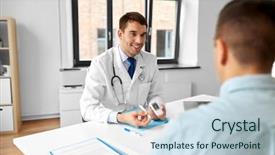  Presentation with diabetes hospital - PPT theme featuring medicine healthcare and diabetes concept background and a lemonade colored foreground