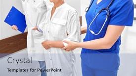  Presentation with old age - Cool new slide deck with medicine-healthcare-and-old-age backdrop and a light blue colored foreground