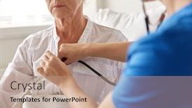  Presentation with old age - Cool new slides with medicine-healthcare-and-old-age backdrop and a coral colored foreground