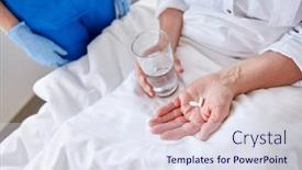  Presentation with old age - Presentation theme consisting of medicine-healthcare-and-old-age background and a sky blue colored foreground