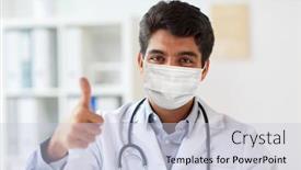  Presentation with medical virus - Amazing theme having medicine-healthcare-and-pandemic-concept backdrop and a lemonade colored foreground