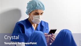  Presentation with hospital mask - PPT layouts enhanced with medicine-healthcare-and-pandemic-concept background and a ocean colored foreground