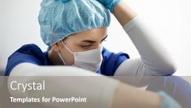  Presentation with mask nurse - Theme featuring medicine-healthcare-and-pandemic-concept background and a gray colored foreground