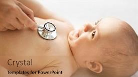  Presentation with pediatrics - PPT theme with medicine-healthcare-and-pediatrics-concept background and a coral colored foreground