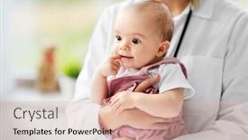  Presentation with pediatrics doctor - Slide set enhanced with medicine-healthcare-and-pediatrics-concept background and a lemonade colored foreground