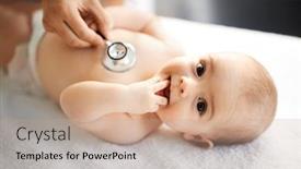  Presentation with breath - Presentation consisting of medicine-healthcare-and-pediatrics-concept background and a coral colored foreground