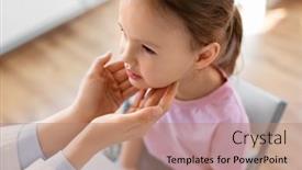  Presentation with medical concept - Presentation theme having medicine-healthcare-and-pediatry-concept background and a coral colored foreground