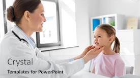  Presentation with medical concept - Presentation enhanced with medicine-healthcare-and-pediatry-concept background and a light gray colored foreground