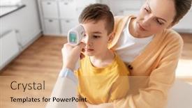  Presentation with medicine - Slides featuring medicine-healthcare-and-pediatry-concept background and a coral colored foreground