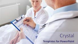  Presentation with medicine - Colorful theme enhanced with medicine-healthcare-and-people-concept backdrop and a sky blue colored foreground