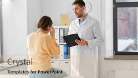  Presentation with healthcare - Theme having medicine-healthcare-and-people-concept background and a lemonade colored foreground