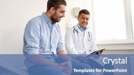  Presentation with healthcare - Beautiful slide set featuring medicine healthcare and people concept backdrop and a ocean colored foreground