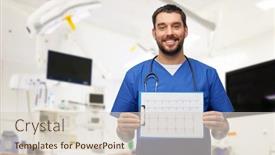  Presentation with surgery room - PPT theme consisting of medicine-healthcare-and-surgery-concept background and a lemonade colored foreground