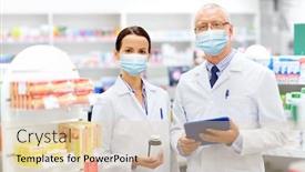  Presentation with medical virus - Cool new PPT layouts with medicine-healthcare-and-technology-concept backdrop and a lemonade colored foreground