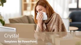  Presentation with healthcare technology - Presentation having medicine-healthcare-and-technology-concept background and a coral colored foreground