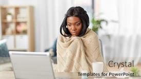  Presentation with healthcare technology - Presentation theme featuring medicine-healthcare-and-technology-concept background and a soft green colored foreground