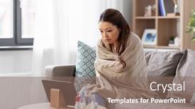  Presentation with healthcare technology - PPT layouts enhanced with medicine-healthcare-and-technology-concept background and a violet colored foreground