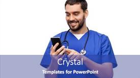  Presentation with healthcare technology - Theme enhanced with medicine-healthcare-and-technology-concept background and a ocean colored foreground