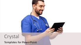  Presentation with healthcare technology - Theme enhanced with medicine-healthcare-and-technology-concept background and a lemonade colored foreground