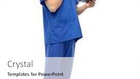  Presentation with nurse technology - PPT theme featuring medicine-healthcare-and-technology-concept background and a white colored foreground