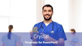 Presentation with nurse technology - Audience pleasing PPT theme consisting of medicine-healthcare-and-technology-concept backdrop and a cobalt blue colored foreground
