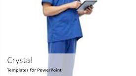  Presentation with nurse technology - Presentation design featuring medicine-healthcare-and-technology-concept background and a white colored foreground