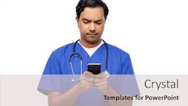  Presentation with nurse technology - Beautiful slides featuring medicine-healthcare-and-technology-concept backdrop and a light gray colored foreground