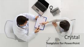  Presentation with cardiology concept - Theme with medicine healthcare cardiology and people background and a light gray colored foreground