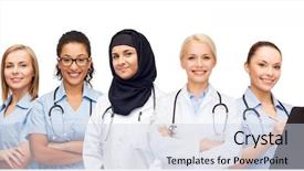  Presentation with international - Slide deck consisting of medicine healthcare international and people background and a lemonade colored foreground