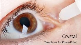  Presentation with eye medicine - Amazing PPT layouts having medicine healthcare liquid eyedropper backdrop and a lemonade colored foreground