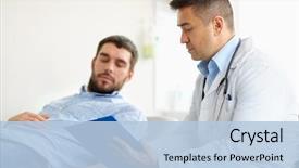  Presentation with healthcare - Slide deck consisting of medicine healthcare and people concept background and a light blue colored foreground