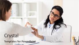  Presentation with medicine - Cool new slide set with medicine healthcare and people concept backdrop and a lemonade colored foreground