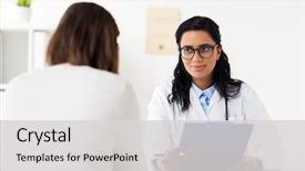  Presentation with medicine - Cool new theme with medicine healthcare and people concept backdrop and a  colored foreground