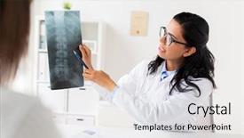  Presentation with healthcare - Colorful PPT theme enhanced with medicine healthcare and people concept backdrop and a  colored foreground