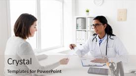  Presentation with healthcare - Cool new presentation theme with medicine healthcare and people concept backdrop and a light gray colored foreground