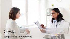  Presentation with healthcare - Amazing PPT theme having medicine healthcare and people concept backdrop and a  colored foreground