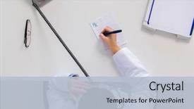  Presentation with medicine - Slide deck featuring medicine healthcare and people concept background and a  colored foreground