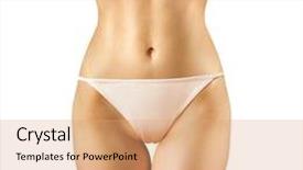  Presentation with shape - Presentation theme featuring medicine human body - closeup shape of woman background and a coral colored foreground