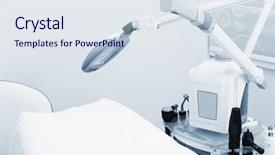  Presentation with beauty salon - Beautiful PPT layouts featuring skin blue - modern equipment in the beauty backdrop and a sky blue colored foreground