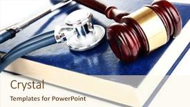  Presentation with legal medicine - Amazing presentation design having medicine law concept gavel backdrop and a cream colored foreground