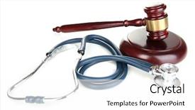  Presentation with law - Presentation consisting of medicine law concept gavel background and a white colored foreground