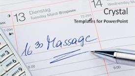  Presentation with e portfolio for massage therapist - Presentation having medicine log - date is entered background and a  colored foreground