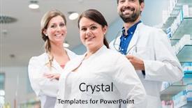  Presentation with prescription drugs - Amazing presentation having medicine man - team of apothecaries in pharmacy backdrop and a light gray colored foreground