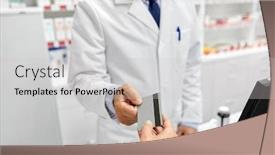  Presentation with payment - Amazing PPT theme having medicine-payment-and-finance-people backdrop and a light gray colored foreground