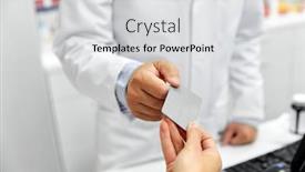  Presentation with pharmacist - Slide set consisting of medicine-payment-and-finance-people background and a light gray colored foreground