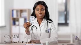  Presentation with drugs - Cool new presentation with medicine-people-and-healthcare-concept backdrop and a light gray colored foreground